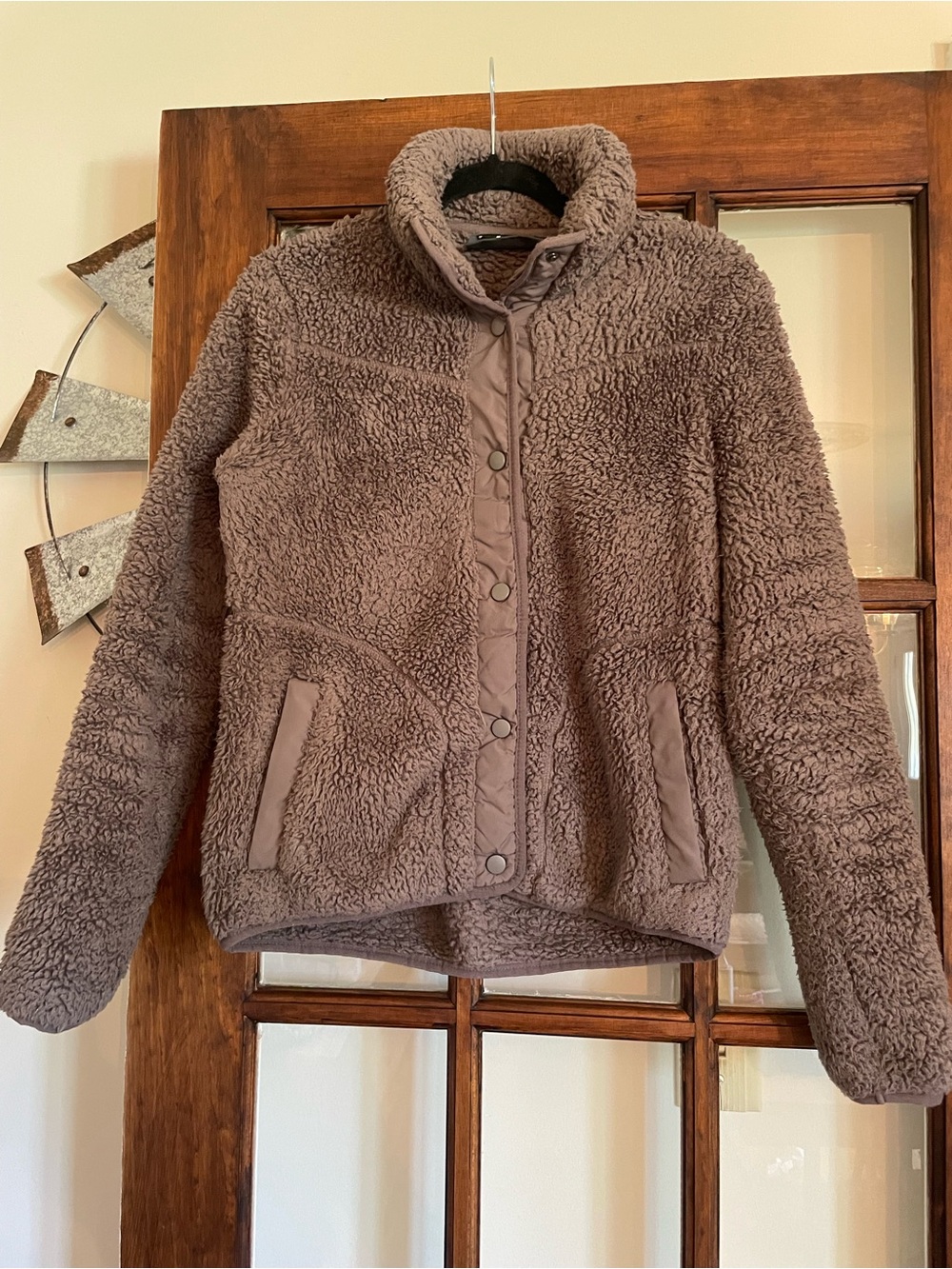 Free Country Women's Taupe Sherpa Snap-Front Jacket